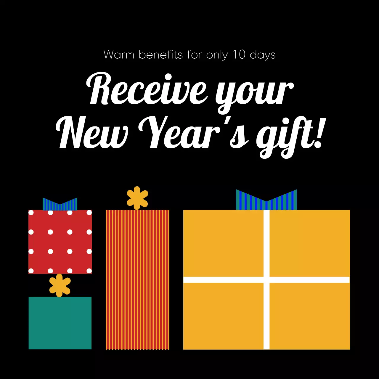 Black Modern Gift Promotion Instagram Post