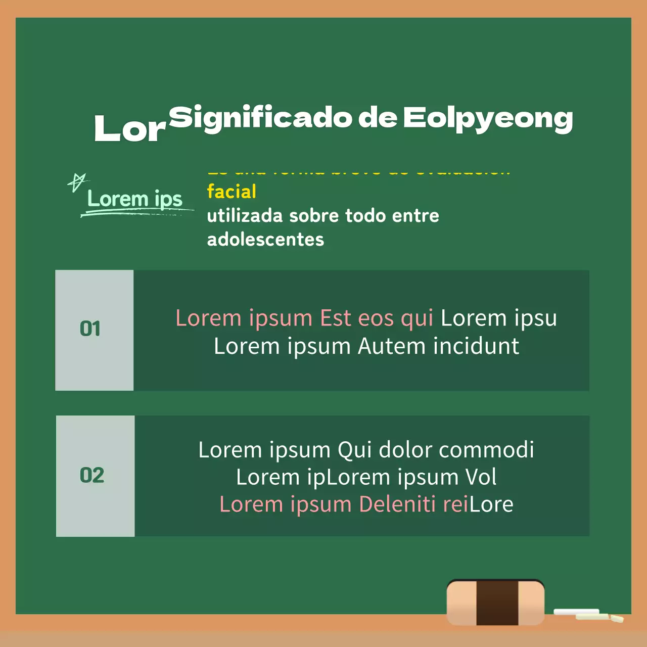 Tarjeta de clasificación con caras amarillas y verdesDiseño de noticias