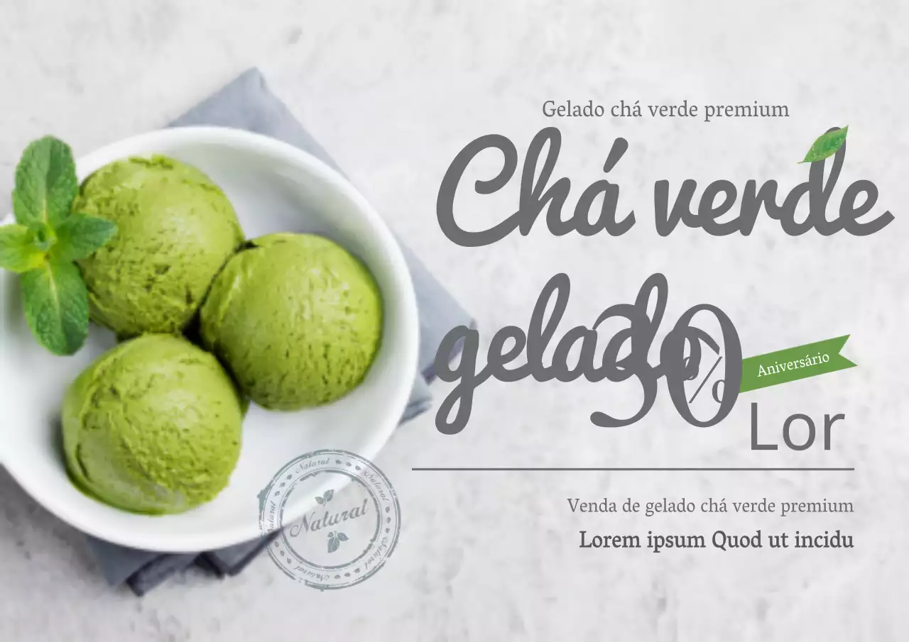 Gelado de chá verde