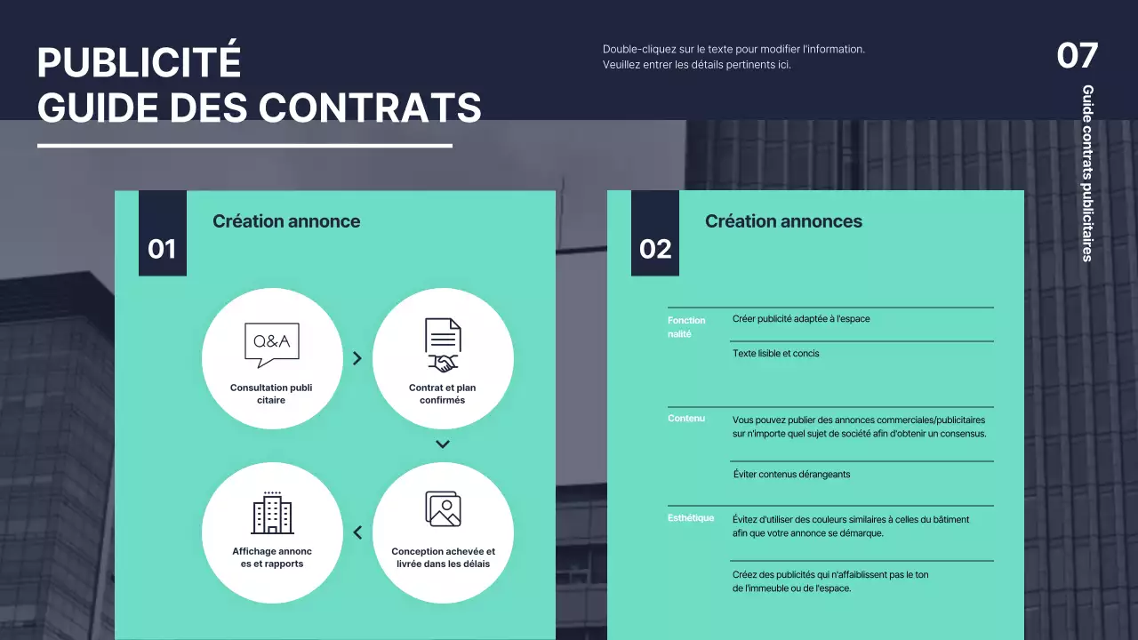 Propositions de médias dans les tons menthe et marine