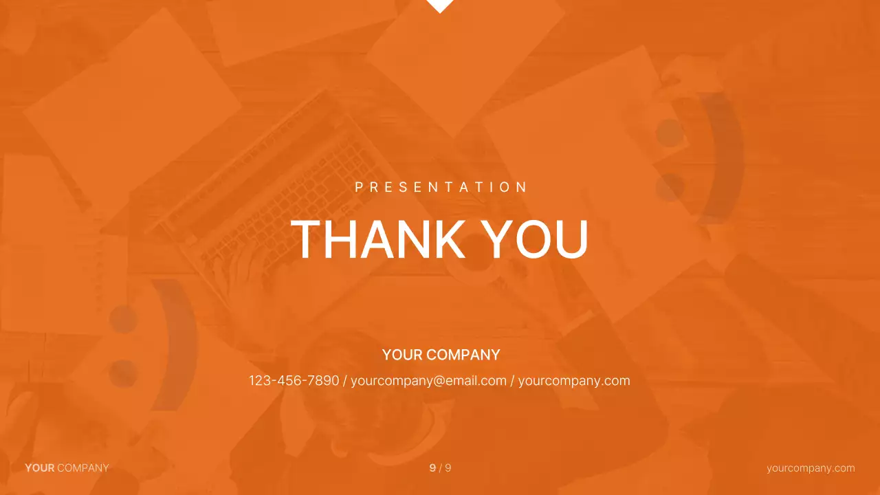 오렌지 모던 비즈니스 프레젠테이션