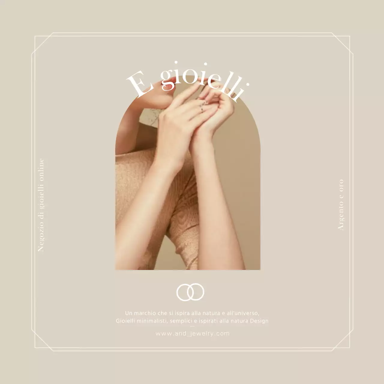 Cartolina guida all'acquisto di gioielli di lusso beige
