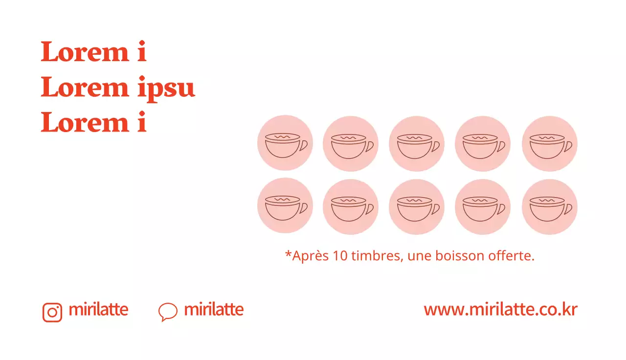 Illustration orange logo propre café coupon