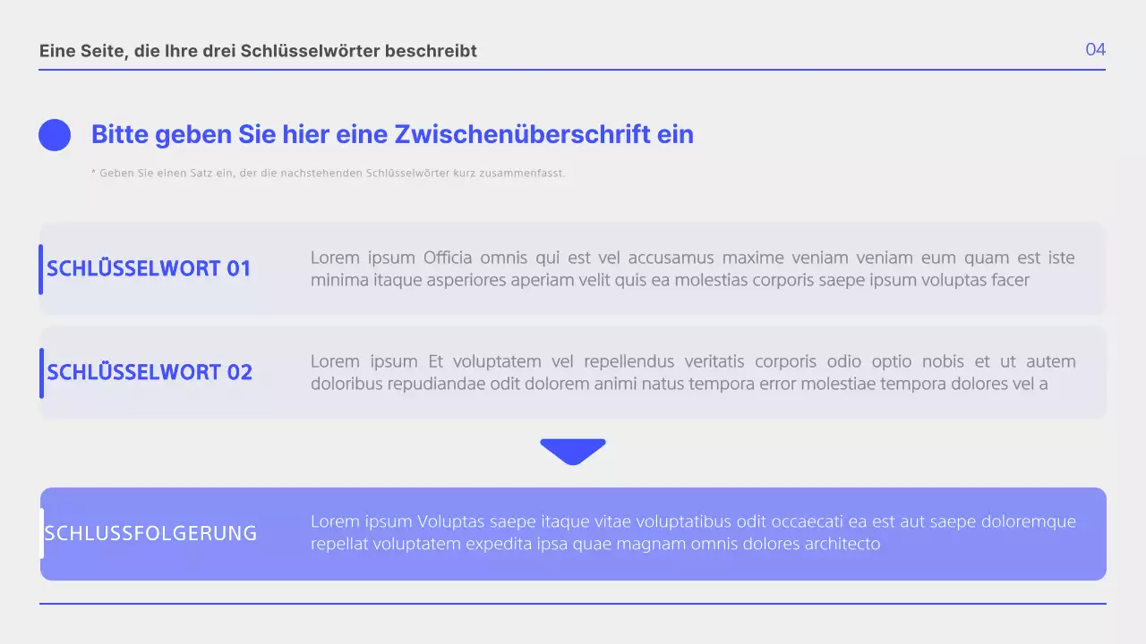 Einfacher blauer und weißer Business-Layout-Bericht