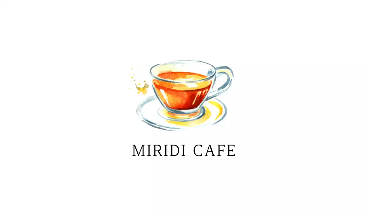 白 シンプル カフェ 名刺