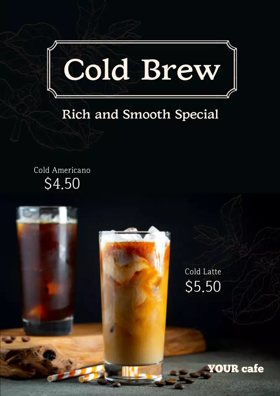 Black Minimal Coffee Promotion Poster