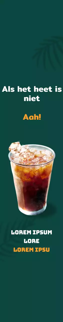 Cafégebeurtenis met palmboomschaduw op groene achtergrond