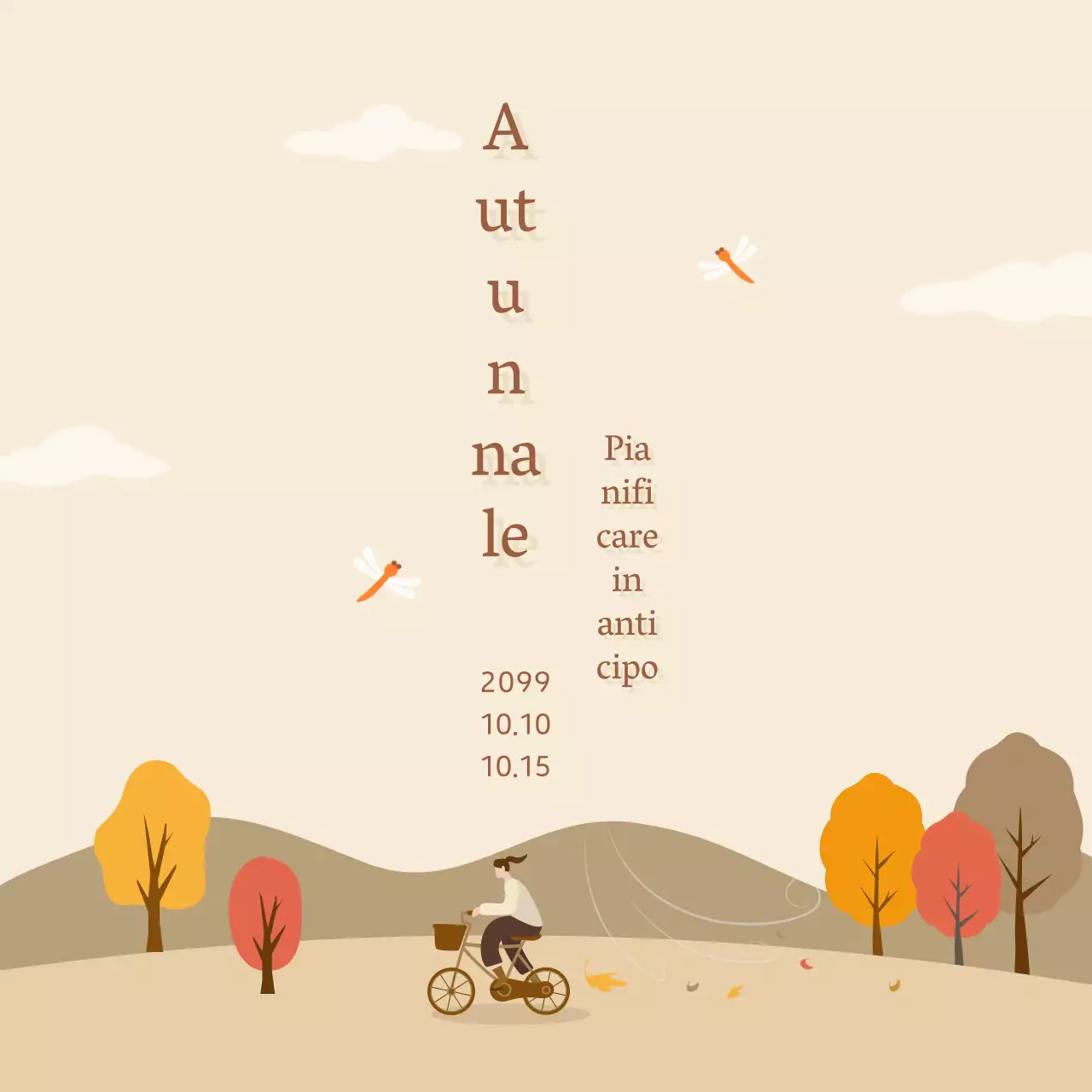 Organizzate un evento autunnale semplice con uno sfondo beige