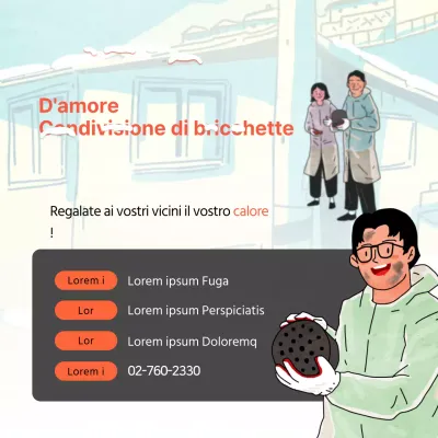 Annunci di volontariato arancioni e grigi