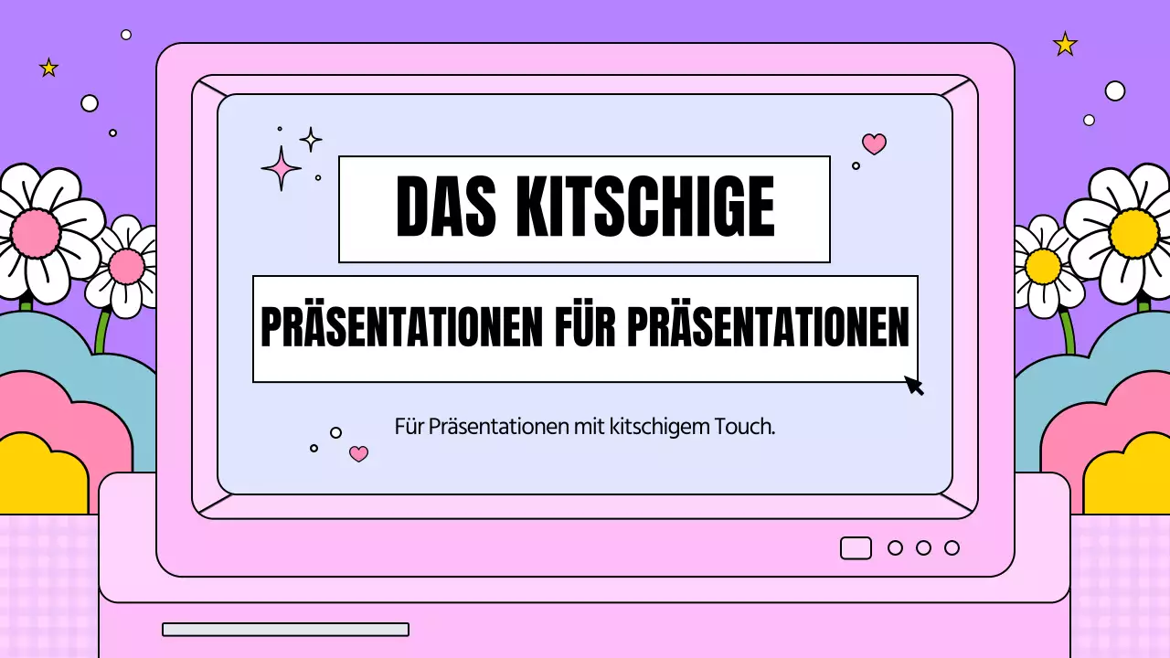 Ein kitschiger Geschäftsplan in Rosa und Lila