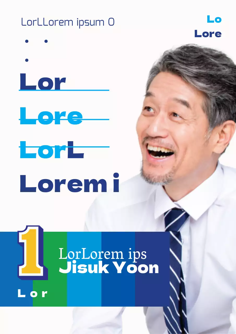 Post di promozione elettorale con una foto del vostro deputato in blu