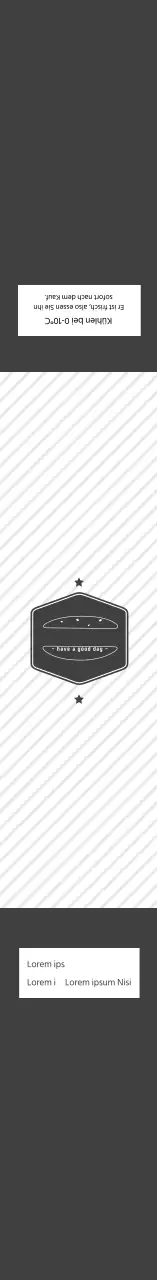 Sandwich-Etikett mit schwarzem Streifenmuster