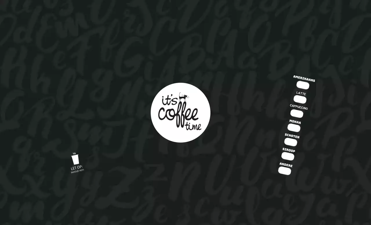 Zwarte Tekstpatroon Café Checklist