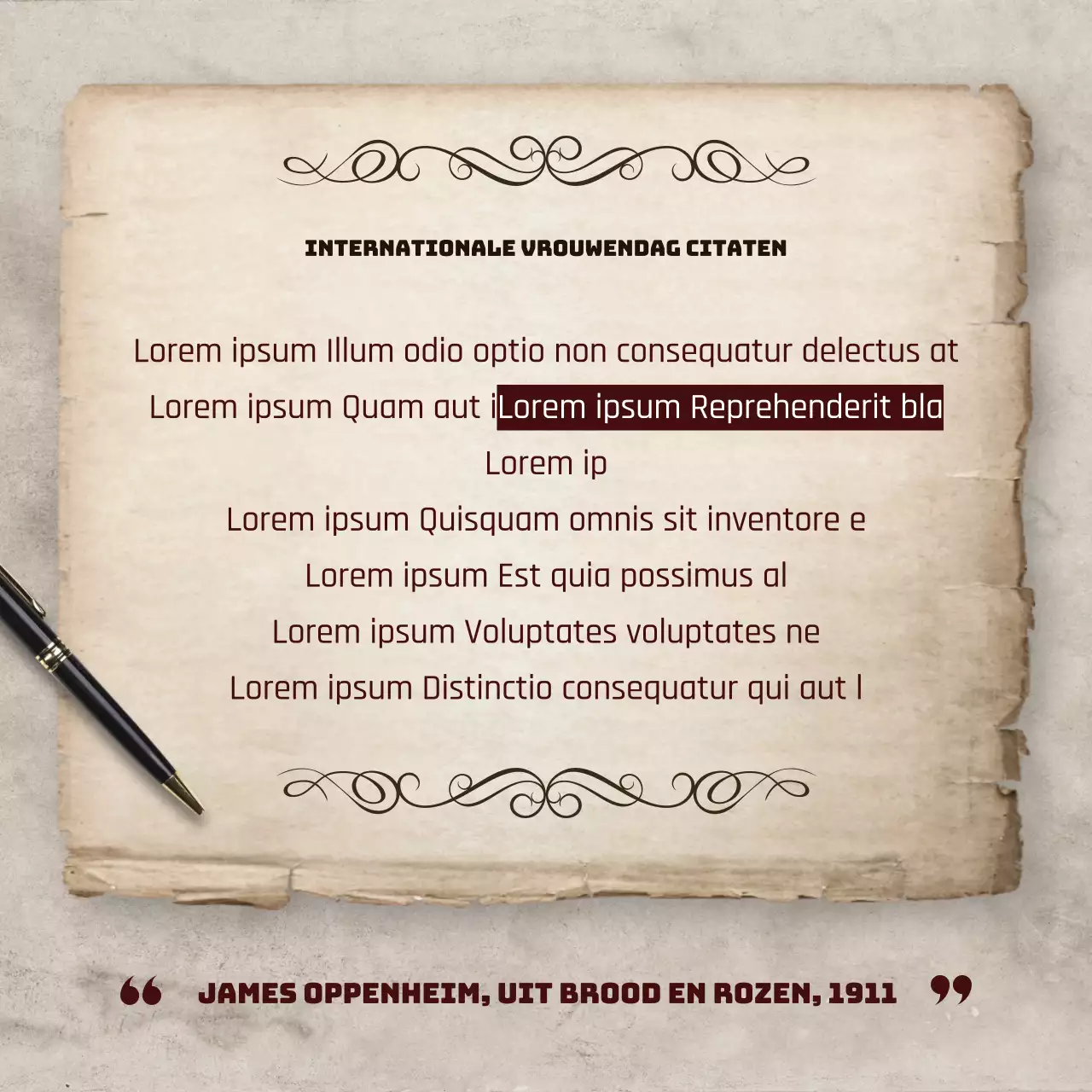 Internationale vrouwendag in de geschiedenis van Brown Newspaper CardNews