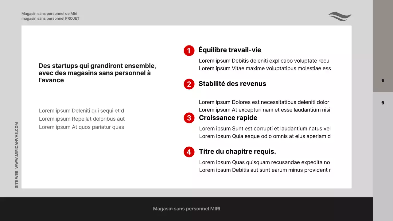 Proposition commerciale avec photos sur fond gris