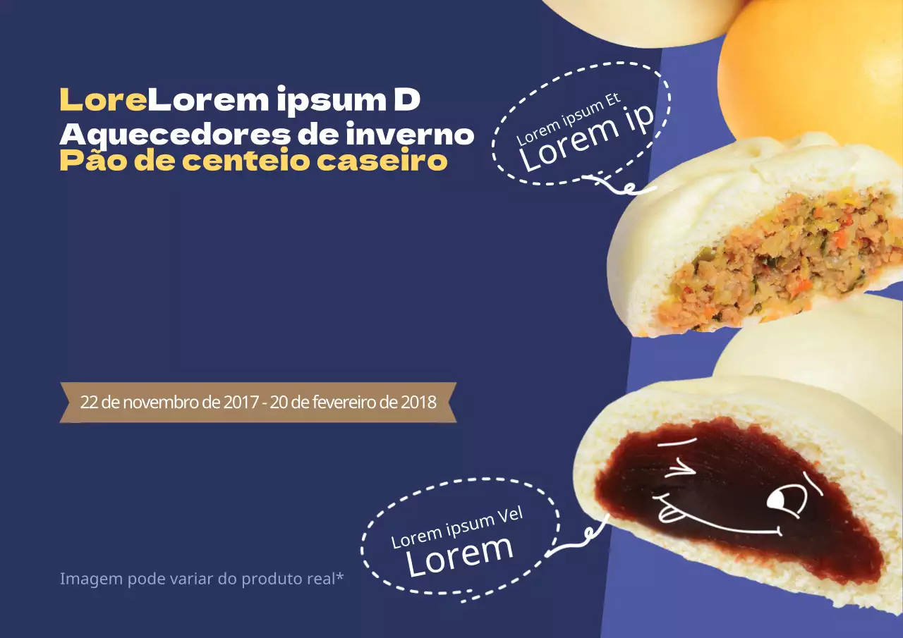 Pão de inverno Novo Menu Evento