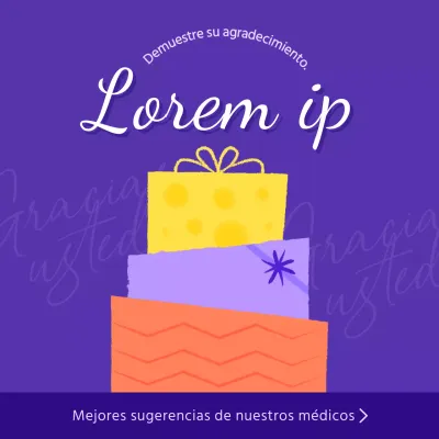 Promueva una tienda de regalos moderna y lujosa en color morado