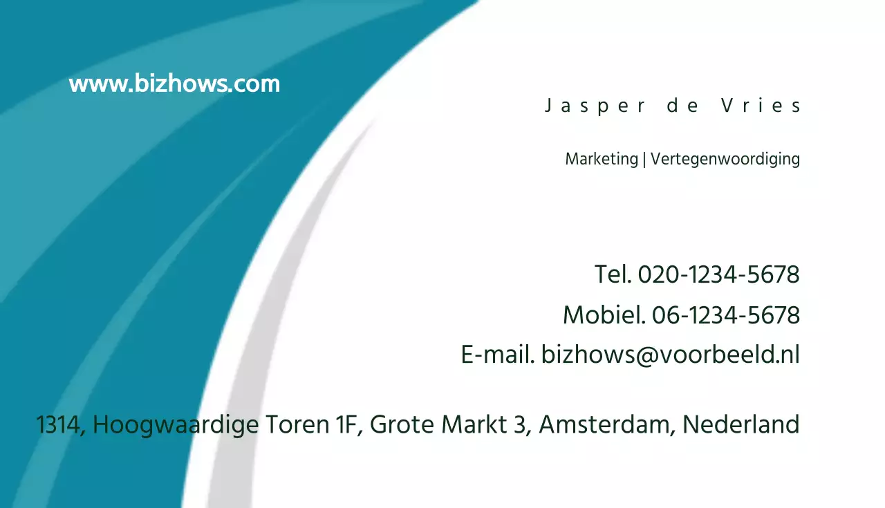 Zakelijke visitekaartjes