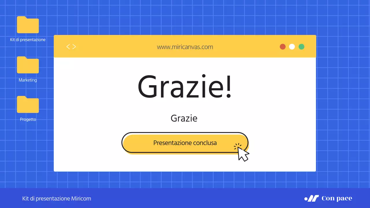 Una semplice carta intestata blu e gialla