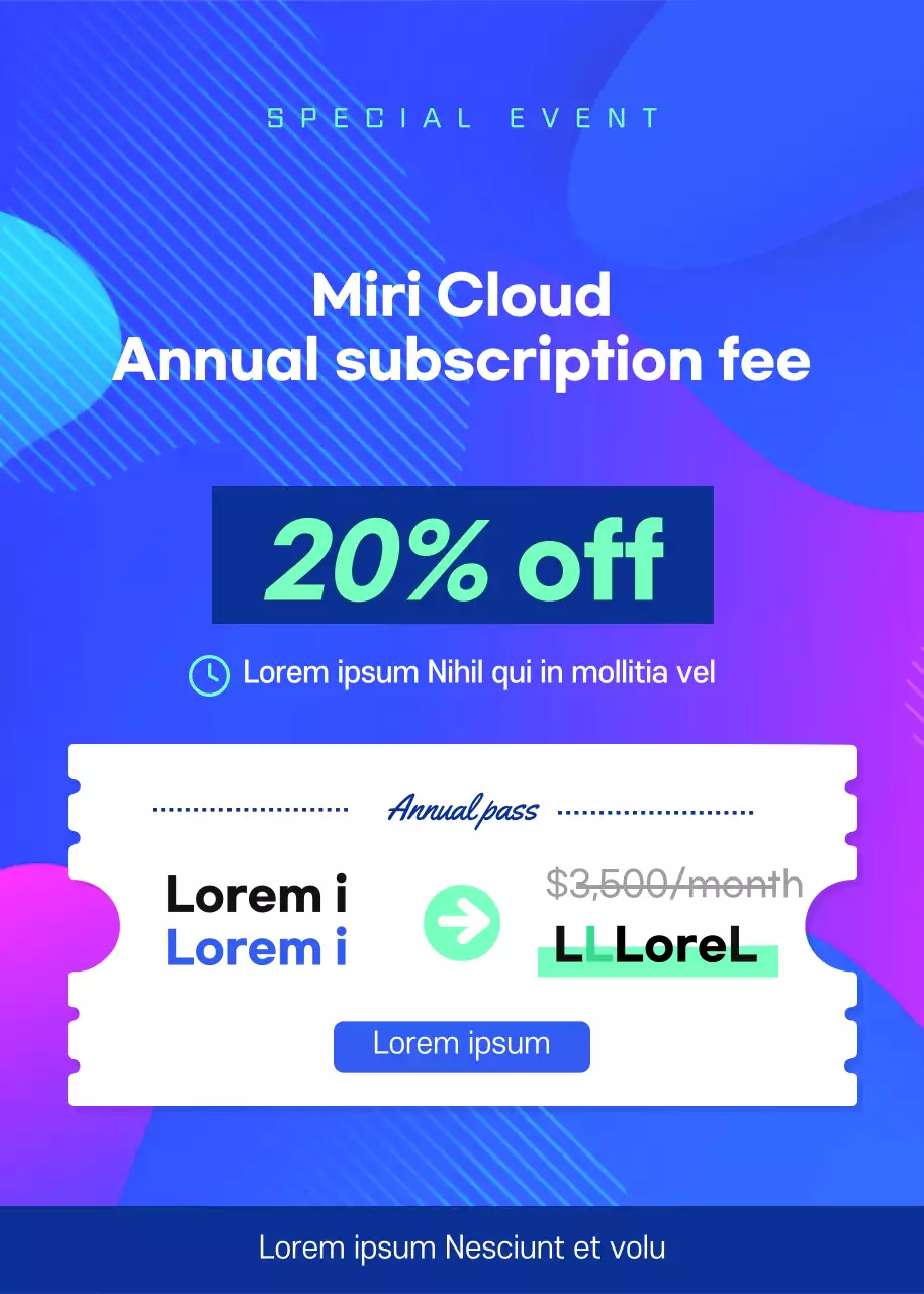 Blue Modern Cloud Promotion Poster
