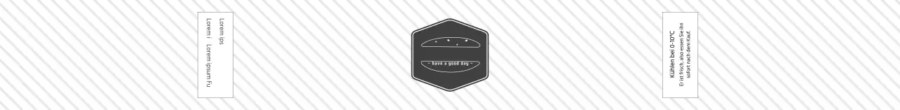 Sandwich-Etikett mit grauem Streifenmuster