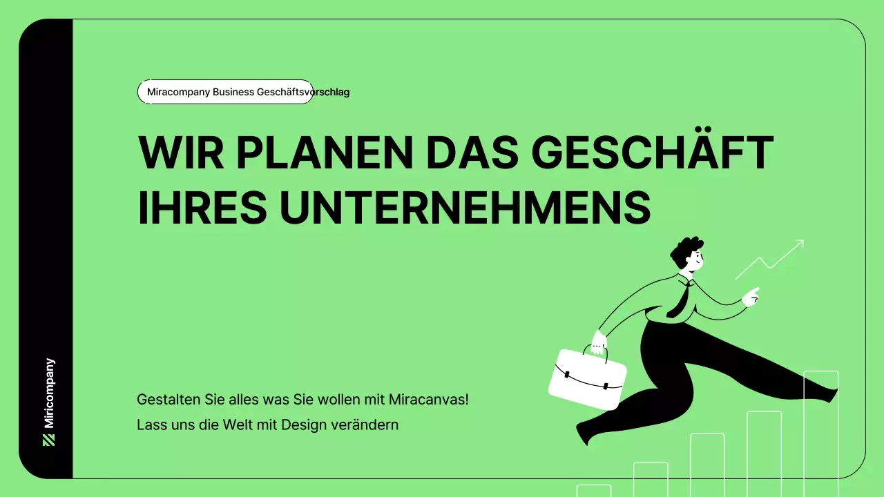 Business-Illustration mit einfachen Linien in Grün