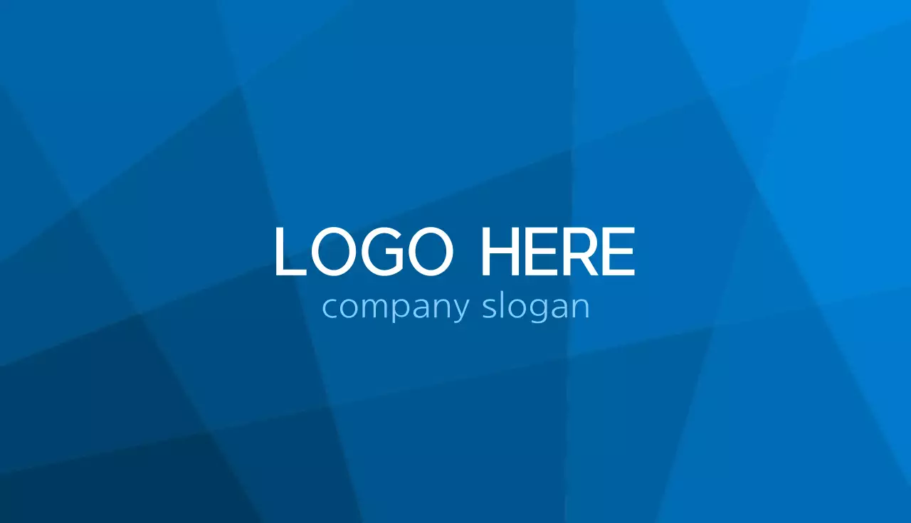 青 シンプル ビジネス 名刺