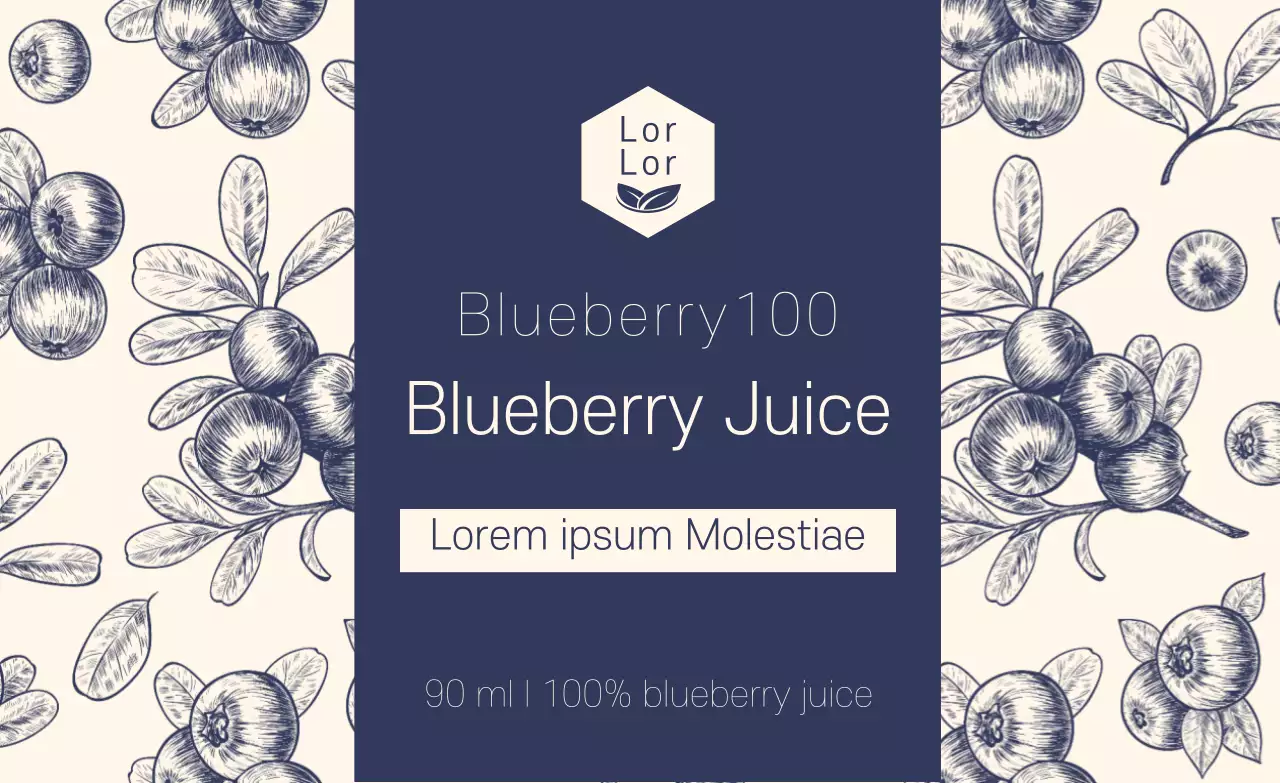 Blue Vintage Blueberry Advertisement Banner