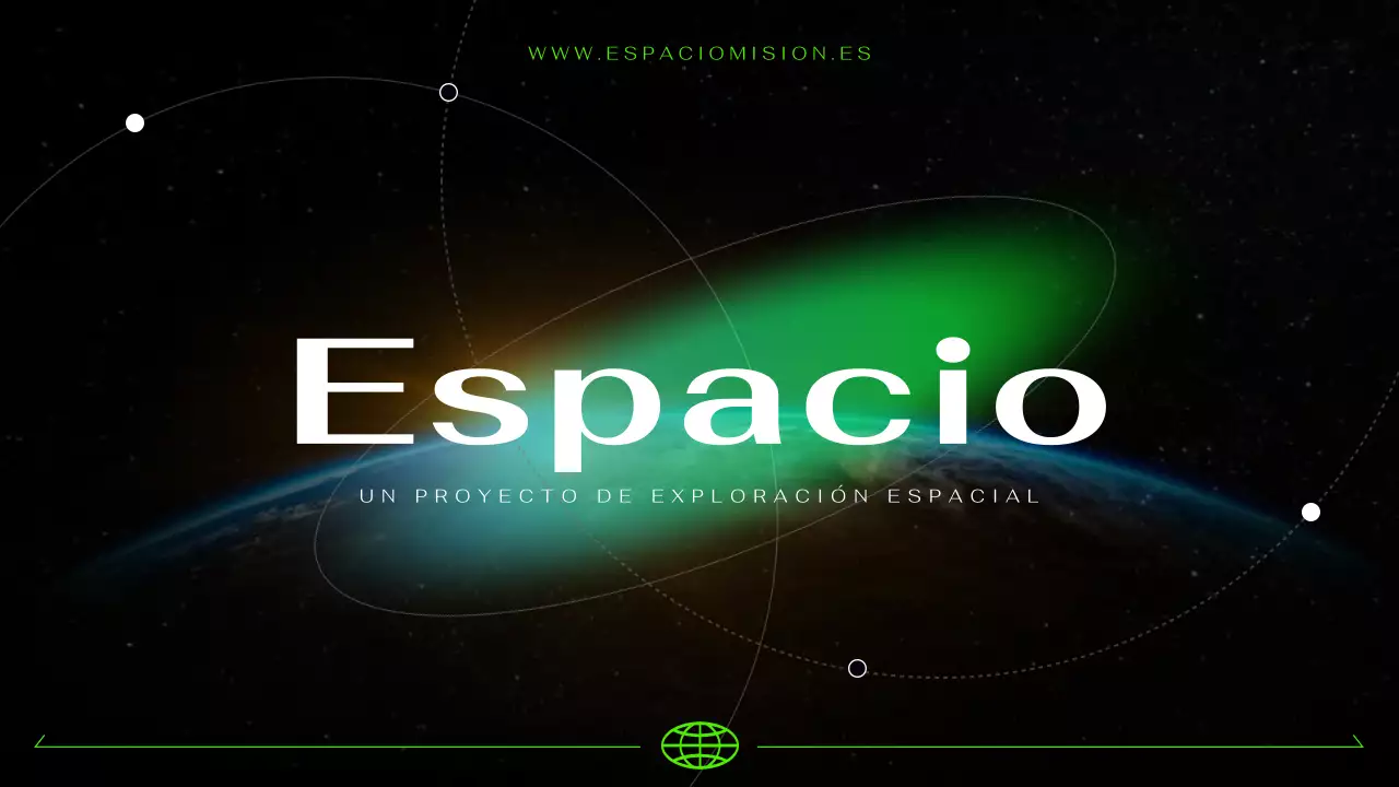 Presentación de astronáutica futurista cibernética en negro y neón