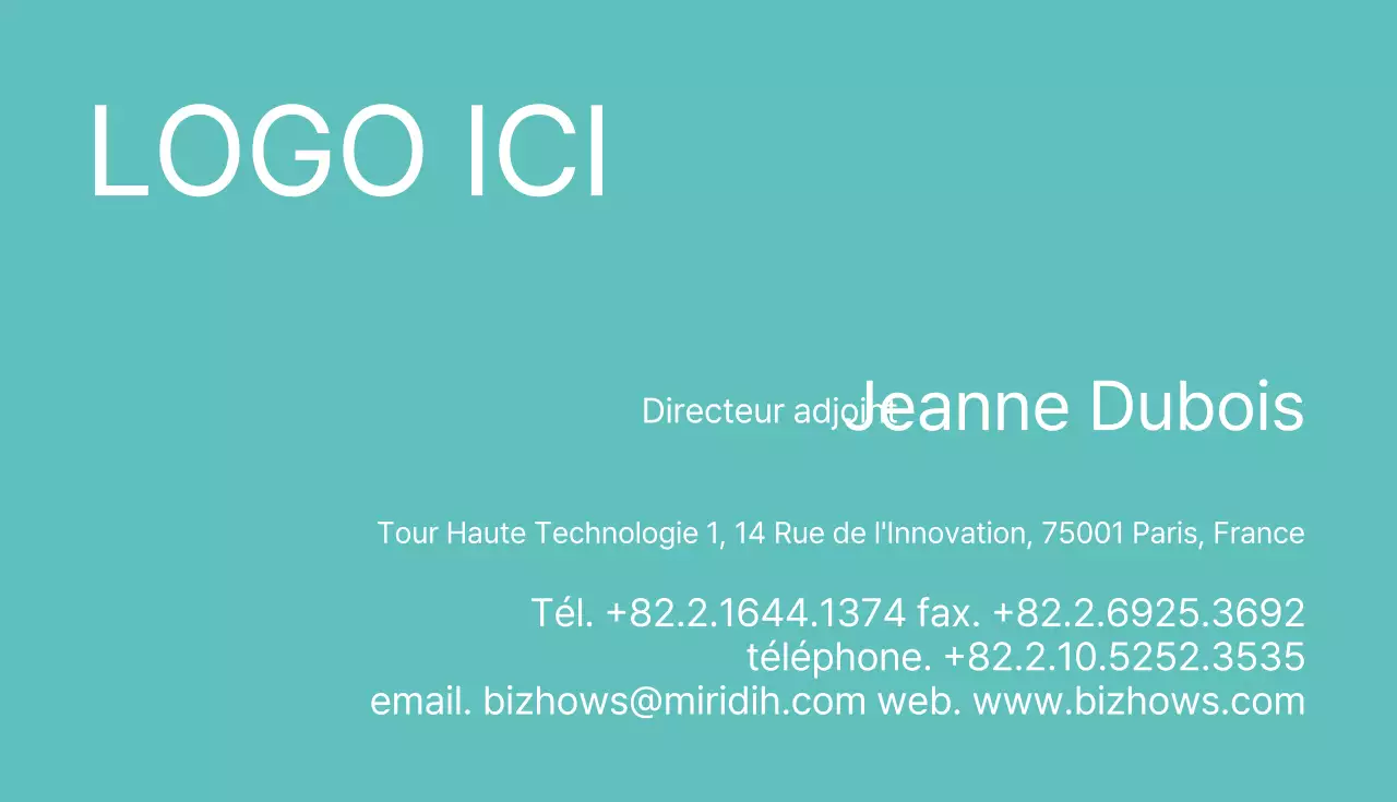 Cartes de visite avec logo