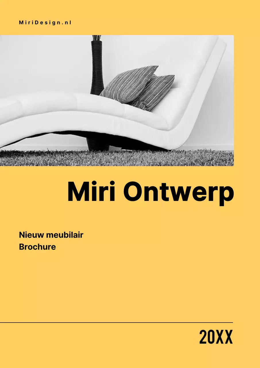 Productcatalogus meubelen in geel