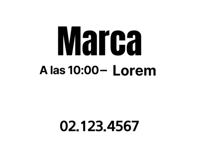 Papel negro sencillo para rotular el nombre de la marca
