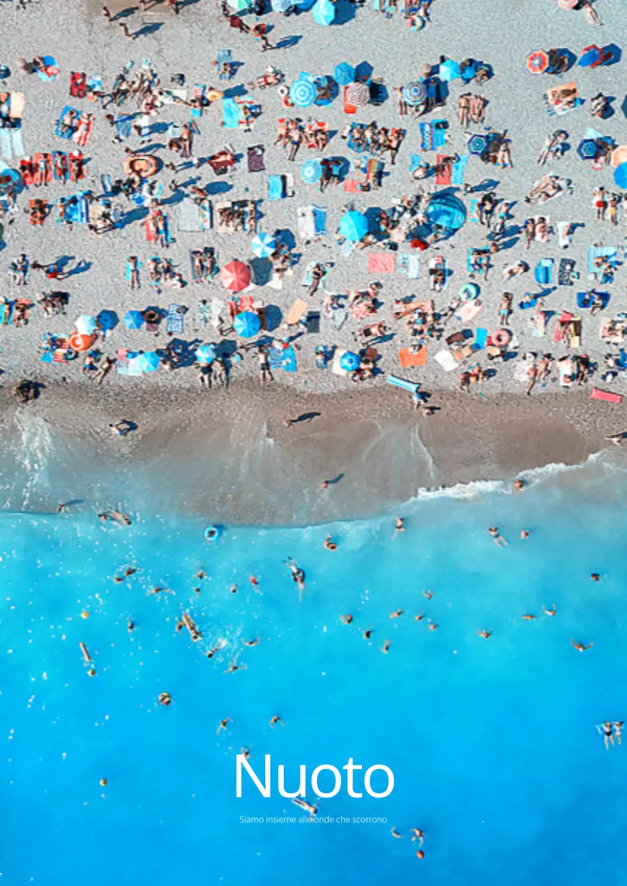 Per interni estivi con mari blu e persone sulla spiaggia
