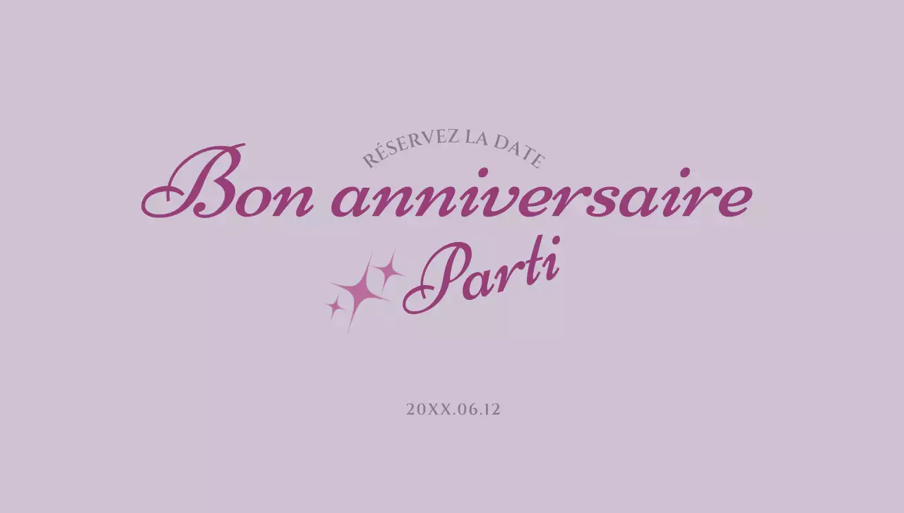 Enveloppe de carte postale d'anniversaire simple avec texte et illustration d'étoile