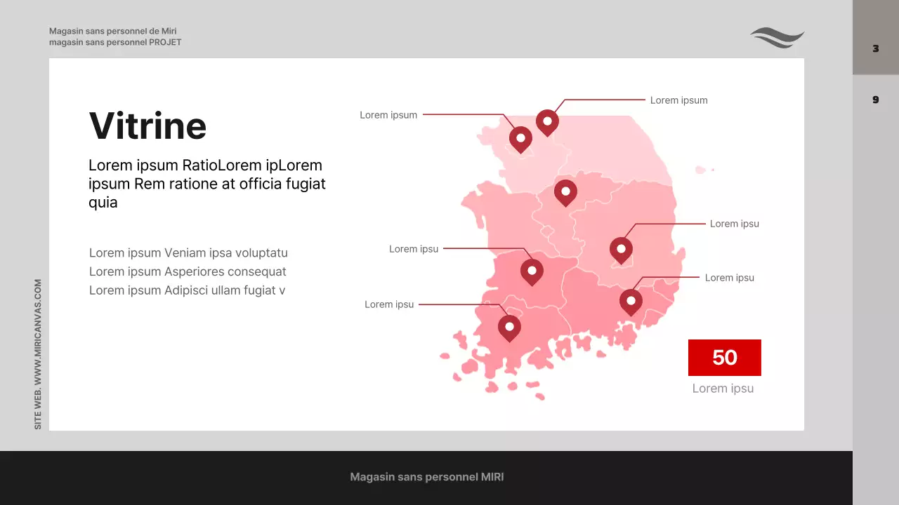Proposition commerciale avec photos sur fond gris