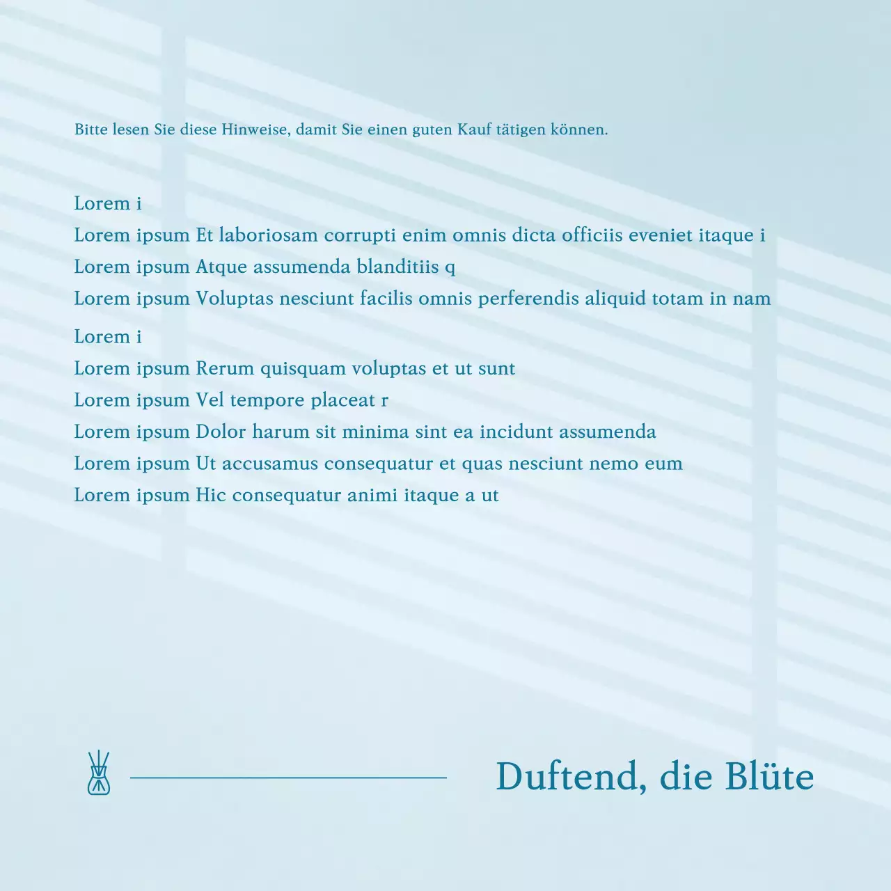 azurblaue DiffusorenEinkäufeEinkauf mallexchangeRückerstattungskarte Postkarte