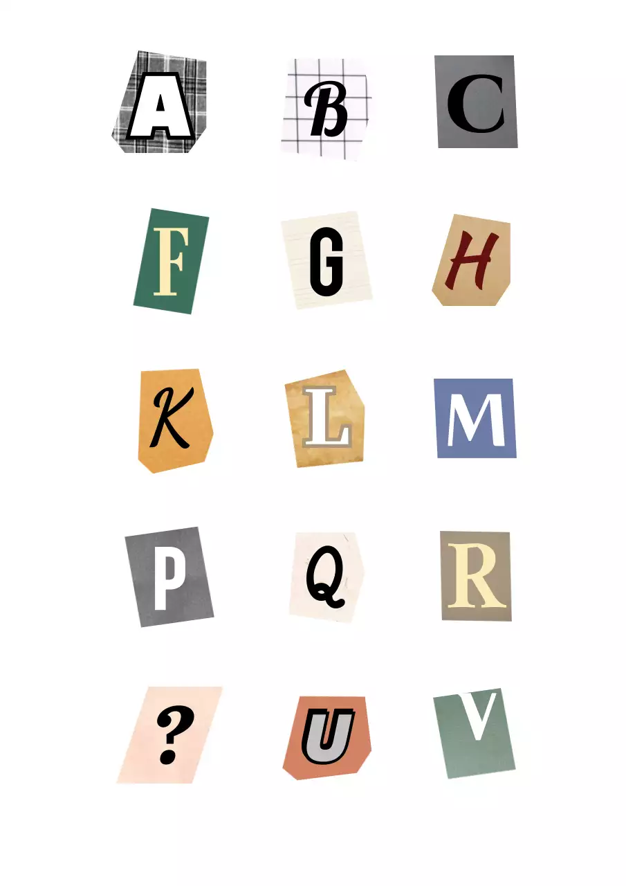 ティーンをコンセプトにしたアルファベット大文字のデコレーションイラスト