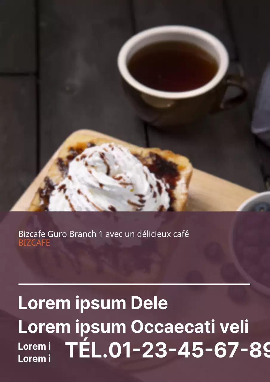 Flyer simple pour l'ouverture d'un café dans les tons bruns