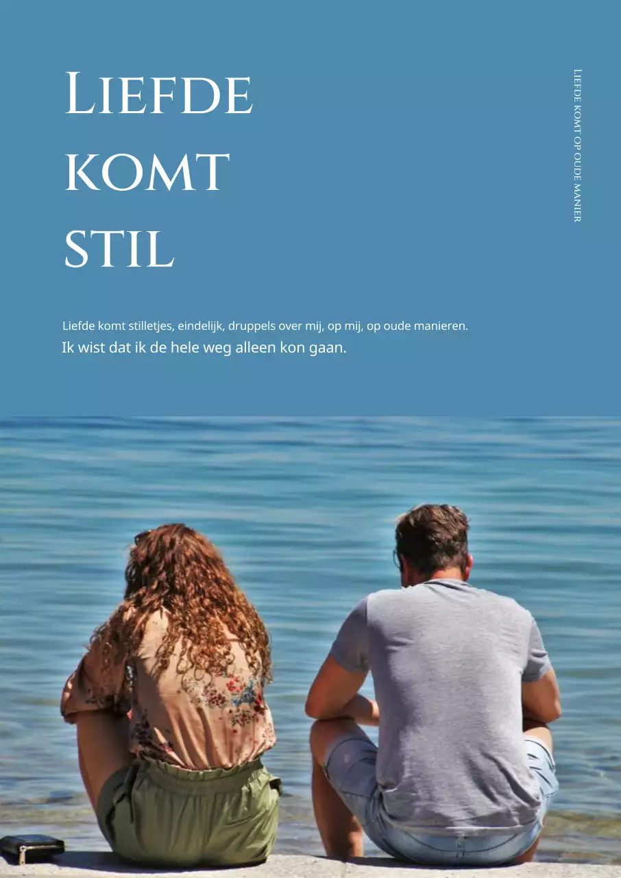 Achteraanzicht van een man en vrouw zittend op een strand Sfeervol interieur