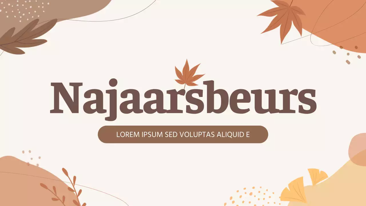 Een gids voor herfstevenementen in bruine en ivoorkleurige geometrische patronen