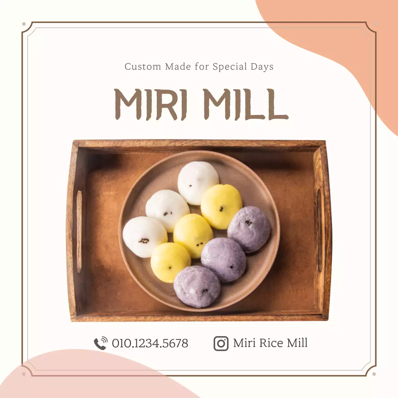 Customize rice cakes for special occasions Pre-made rice cake bakeries promote small business entrepreneurship