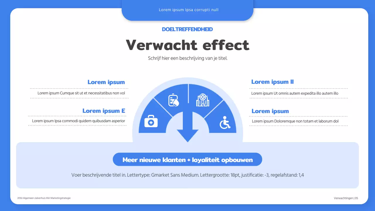 Het blauwe, schone marketingdraaiboek voor de gezondheidszorg (presentatie)