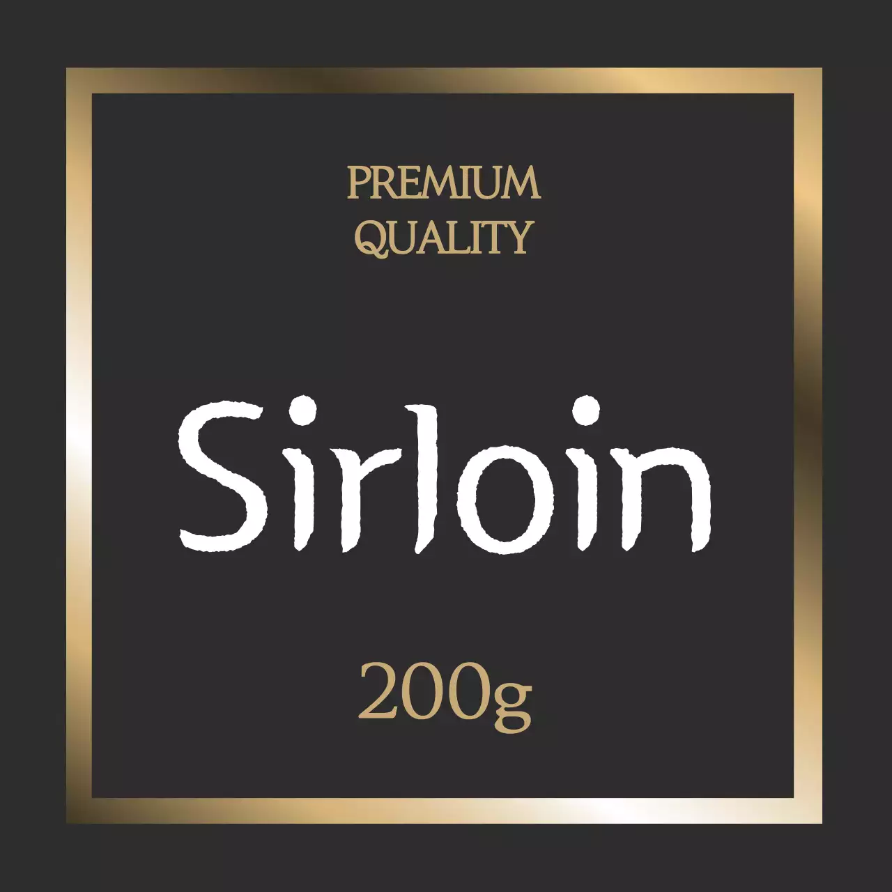 Nhãn dán phần thịt bò Hàn Quốc đơn giản màu đen 