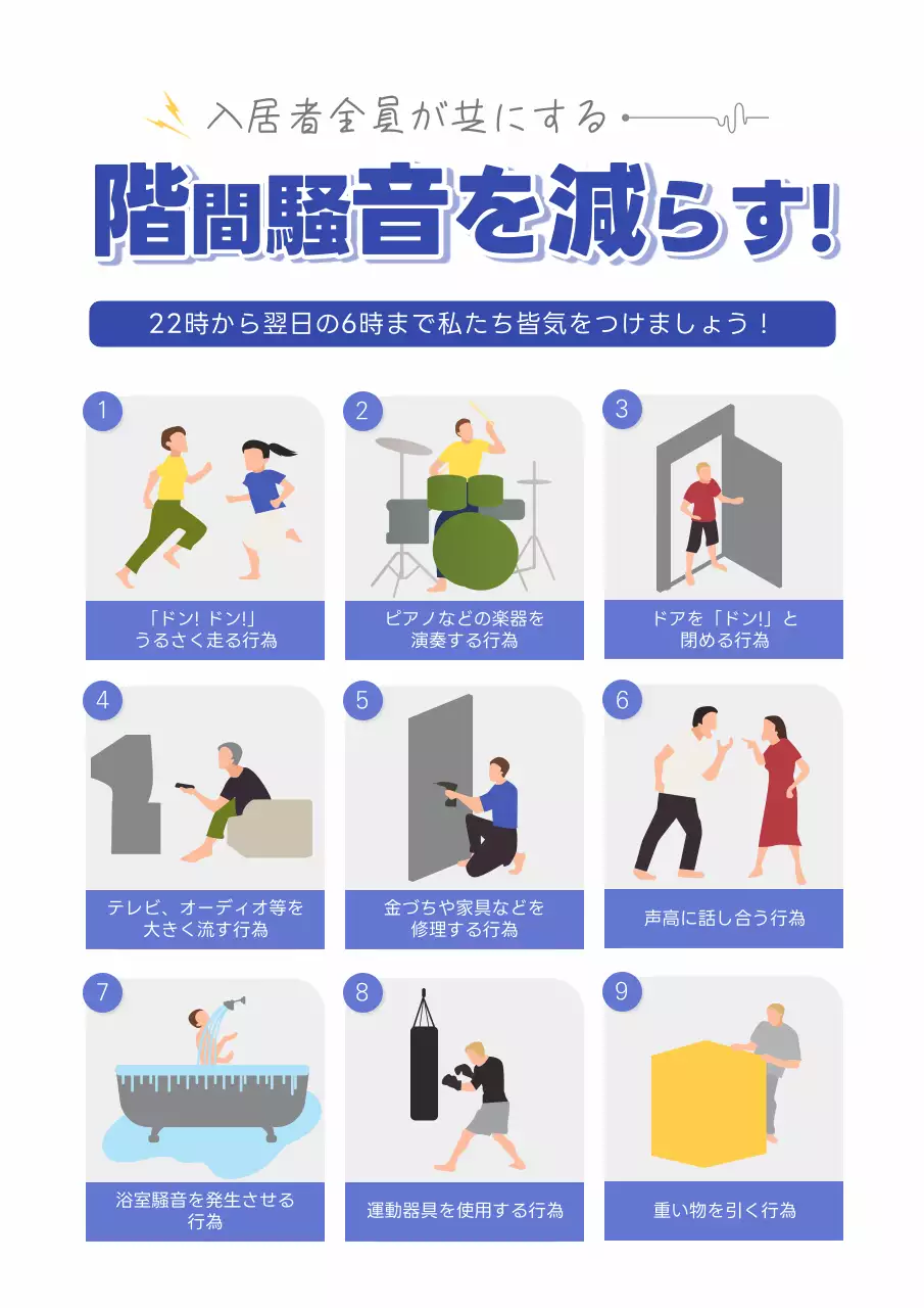 青 シンプル 生活 ポスター