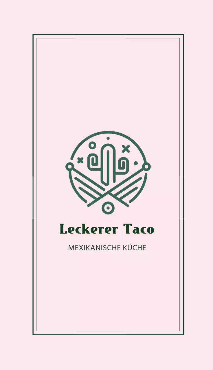 rosa grün einfaches restaurant taco