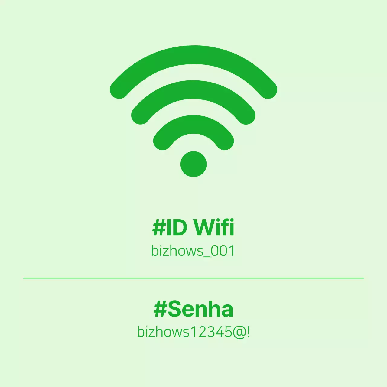 Conceito simples Informação Wi-Fi em verde e chartreuse