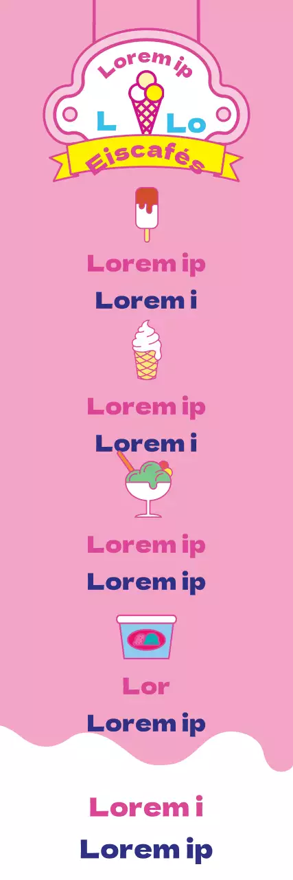 Eisdiele - Piktogramm-Preisliste