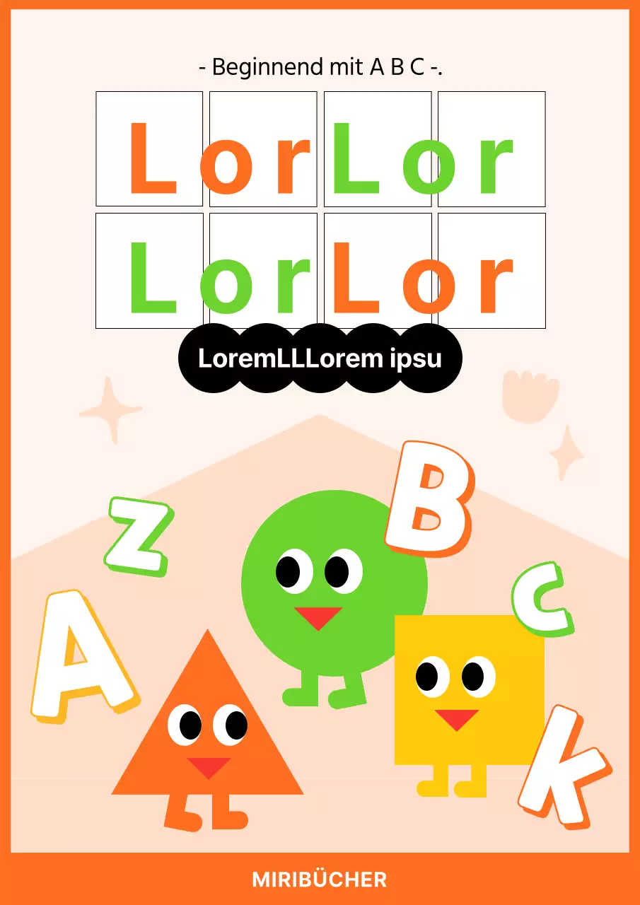 Kitschiges Kinderbuchcover in Orange und Chartreuse