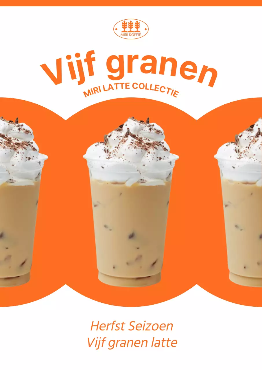 Promoot nieuwe herfstmenu's met fel oranje concepten