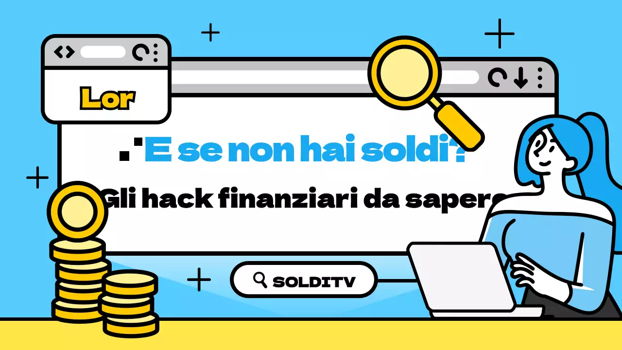 Messaggi di consulenza finanziaria blu e gialli